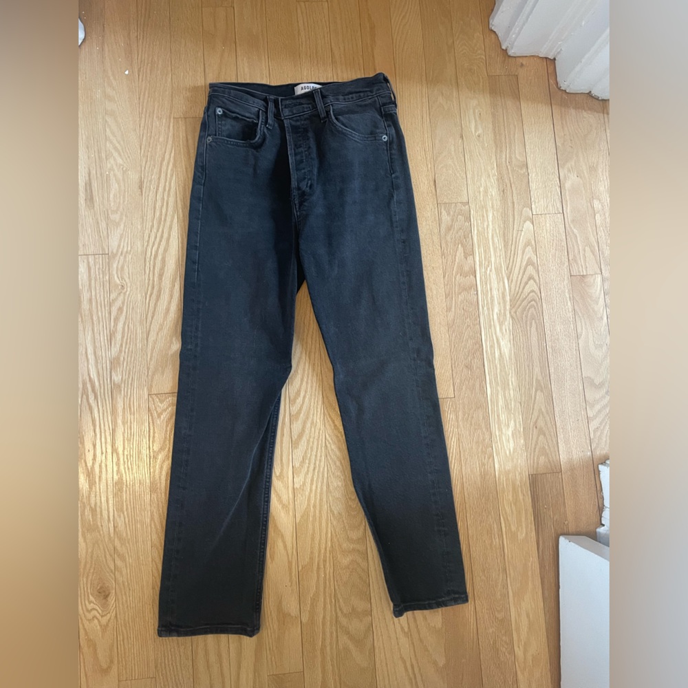 Agolde women’s black cropped ankle Jeans